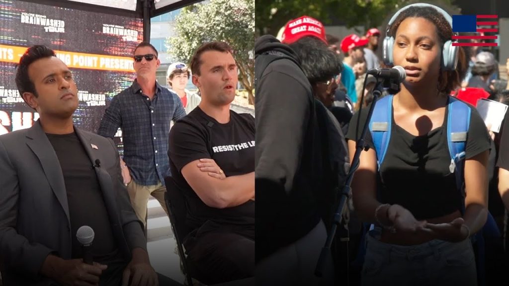 Charlie And Vivek Tackle the Open Border Crisis With Kamala Voter