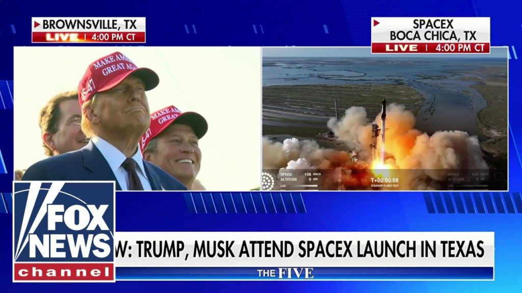 Trump watches SpaceX launch with Elon Musk