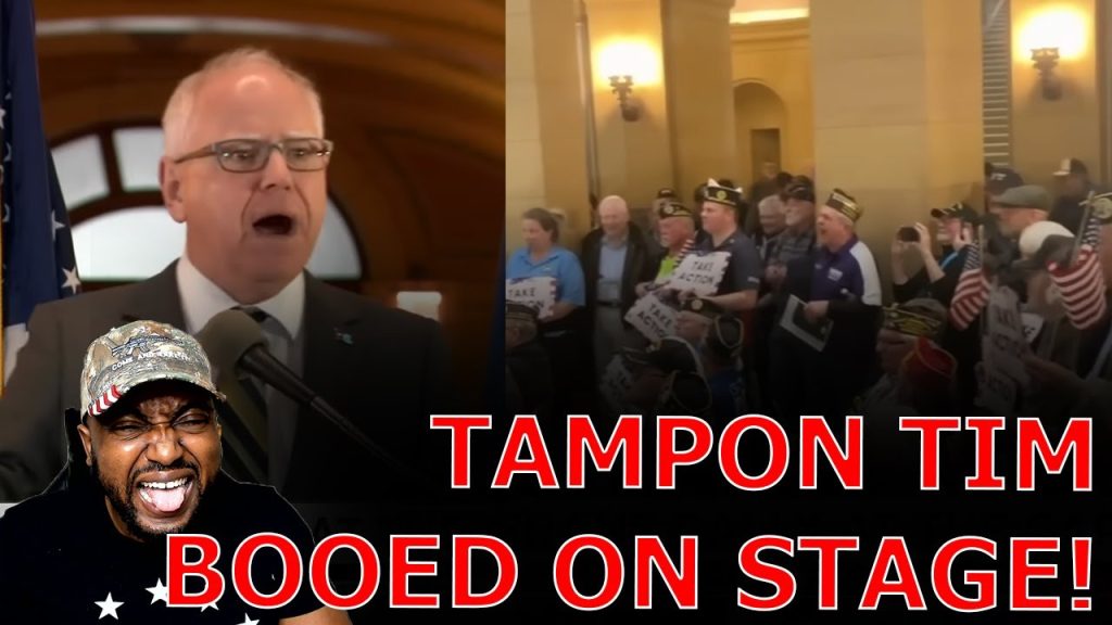 Tim Walz STUNNED As Veterans HECKLE AND BOO HIM On Stage During Anti Trump Speech In His OWN STATE!