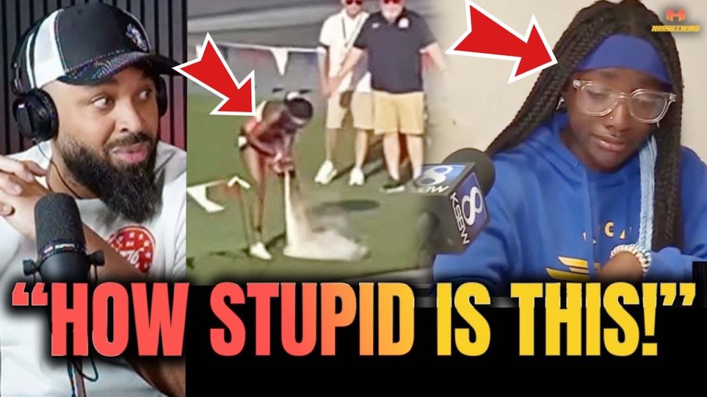 Track Meet Officials with “Black Fatigue” Strip Winner of 1st Place for Unsportsmanlike Conduct