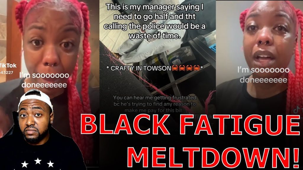 Black Waitress IN BLACK FATIGUE TEARS LOSING Her Job Over Ghetto Black Women Dine And Dashing!