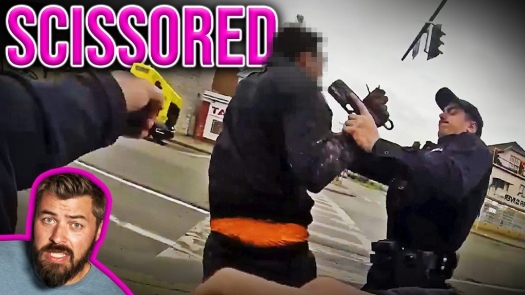 Cop DOUBLE TAPS Scissor Stabber!