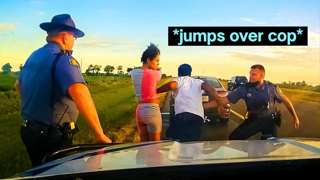 Suspect Tries Running From Arkansas Troopers, Fails Badly